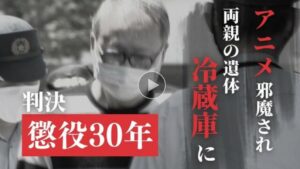 35年間引きこもりの60歳男、アニメの視聴を邪魔され両親を殺害→懲役30年の判決